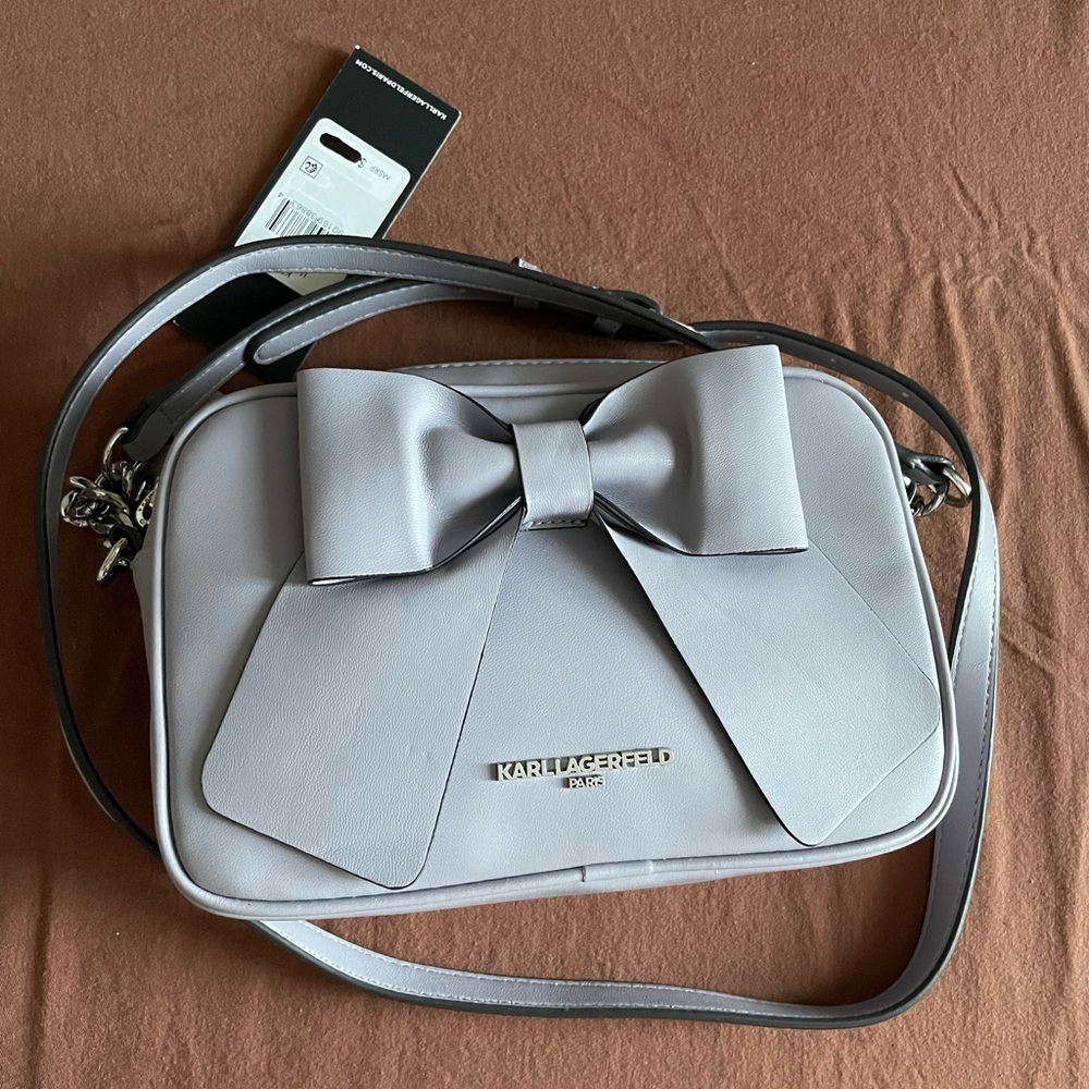 🤩 Karl Lagerfeld, beautiful leather Crossbody, mini purse handbag